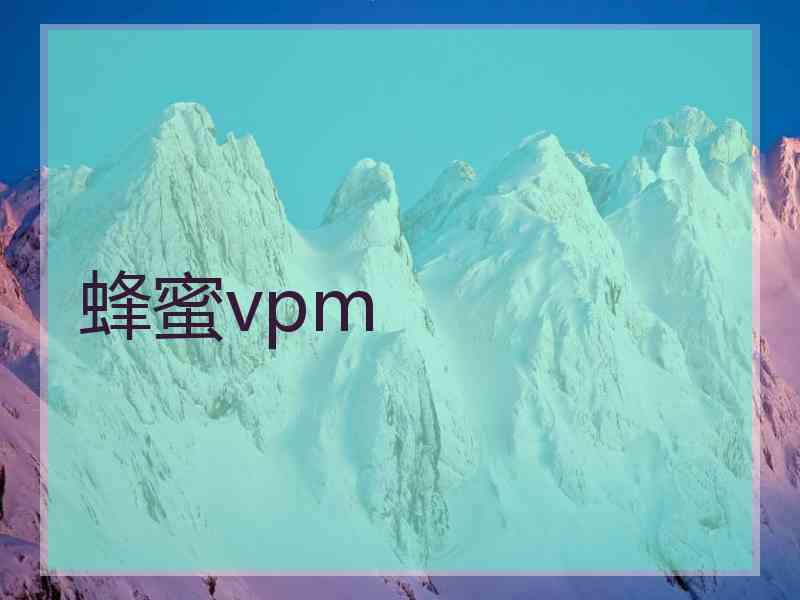 蜂蜜vpm