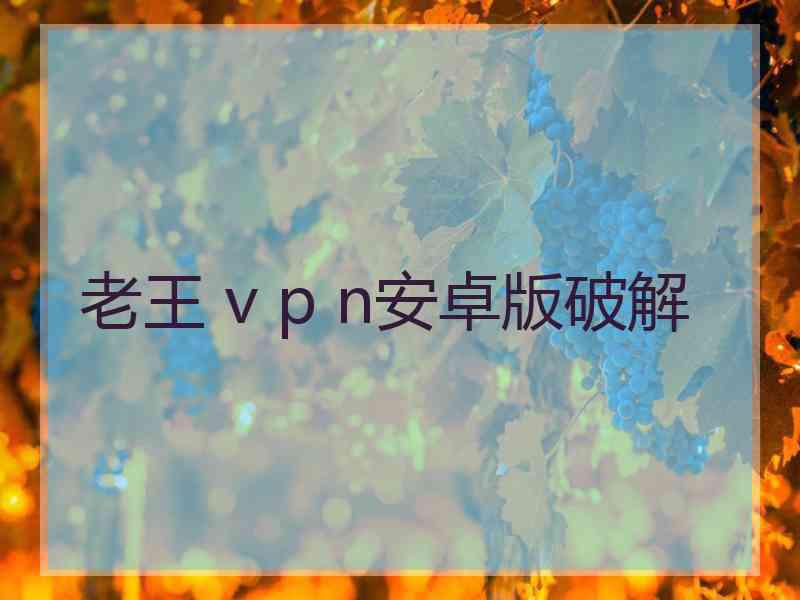 老王 v p n安卓版破解