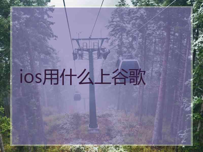 ios用什么上谷歌